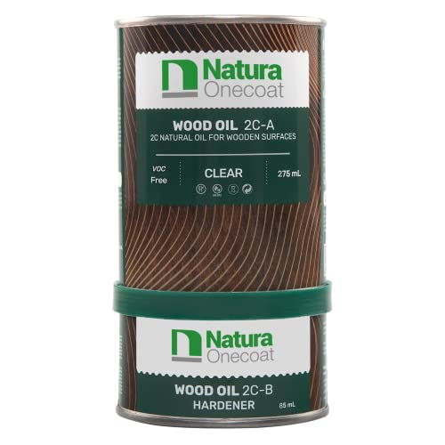 Natura Onecoat, 2 Component Wood Stain Oil, 360 mL (12.17 fl oz), Easy