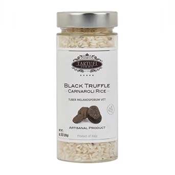 Carnaroli Risotto Rice with Black Truffle, Whole grain. Imported from Italy Net Wt 8.8 OZ by Tita Italian
