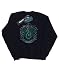 HARRY POTTER Mujer Slytherin Distressed Crest Camisa De Entrenamiento Small Negro