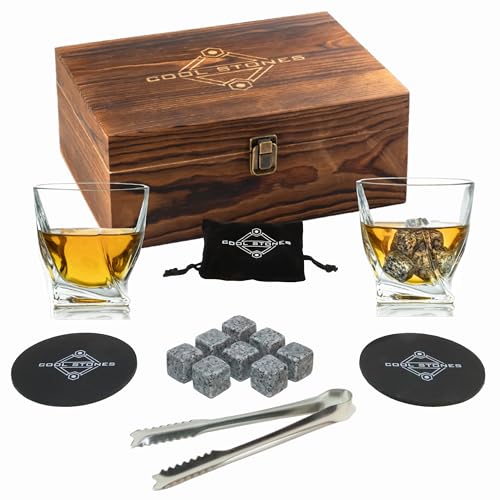 Cool Stones VINTAGE-WOOD-VINTAGE-ROCKS Whiskey Glass Gift Set cover