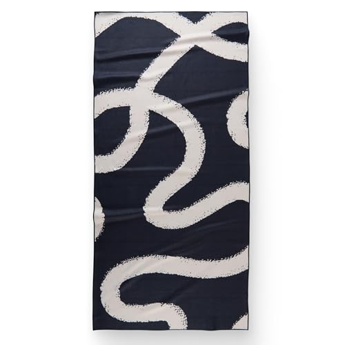 GEOMETRY Micro-Loop Beach Towel – Spring & Summer Collection – Quick-Dry, Sand-Resistant, Ultra-Absorbent Compact Towel for Beach & Travel (Wind Down)