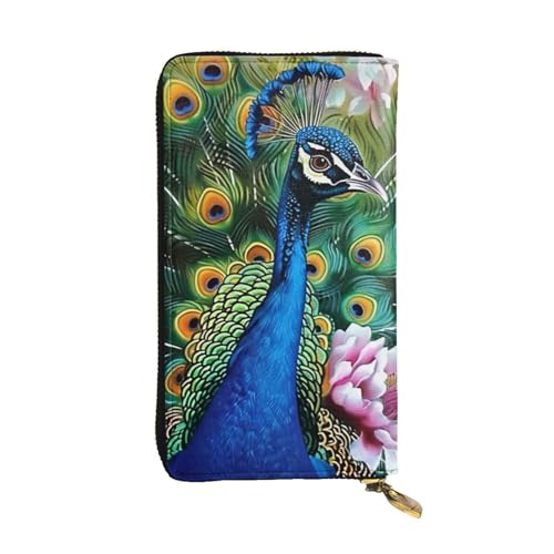 Portefeuille en cuir pour femme grand porte-monnaie de voyage zippé
