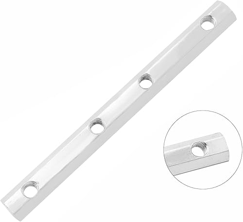 Miniatura 5 de Aicosineg 5 unids acero al carbono línea recta conector 3.94 "conjunto de hardware para 2020 serie 0.236in ranura T perfil de aluminio placa de