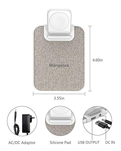 Mangotek 3 in 1 Wireless Charger iPhone Apple Charging Station, MFi Certified Wireless Charging Pad Qi Fast Chargers Stand Dock for iPhone 11/12/11 Pro/SE 2020/XS Max/XR/X/8/8Plus/iWatch/Airpods - Thumbnail 7
