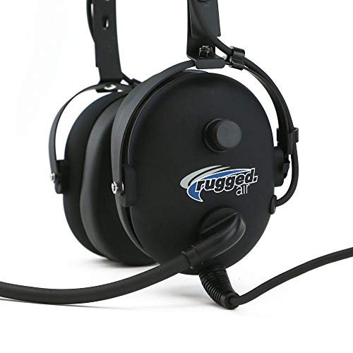 Rugged Headsets For Flying Helicopters - Features Military Grade U174 Plug Full Flex Boom Microphone And Adjustable Headband #TOP1