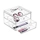 iDesign Clarity Stapelbarer Organizer mit 3 Schubladen für Lesebrillen, Brillen, Sonnenbrillen - Durchsichtig, 1 Stück