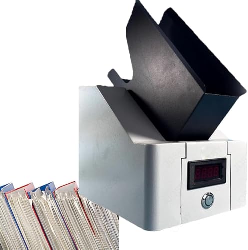 Image of Desktop Paper Jogger, Automatic Paper Sorting Machine with Guide Corners Paper Frame, 50/70mm Large Capacity Paper Slot, Up to About 300/500 Sheets of A4 Paper(DoubleBlower)