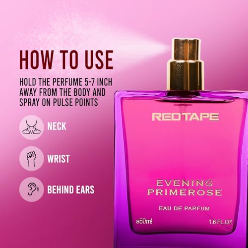 Image of Red Tape Evening Primerose Eau De Parfum for Women 50ML | Long-Lasting Luxury Perfume | Fragrance Spray | Premium Scented Gift for Her