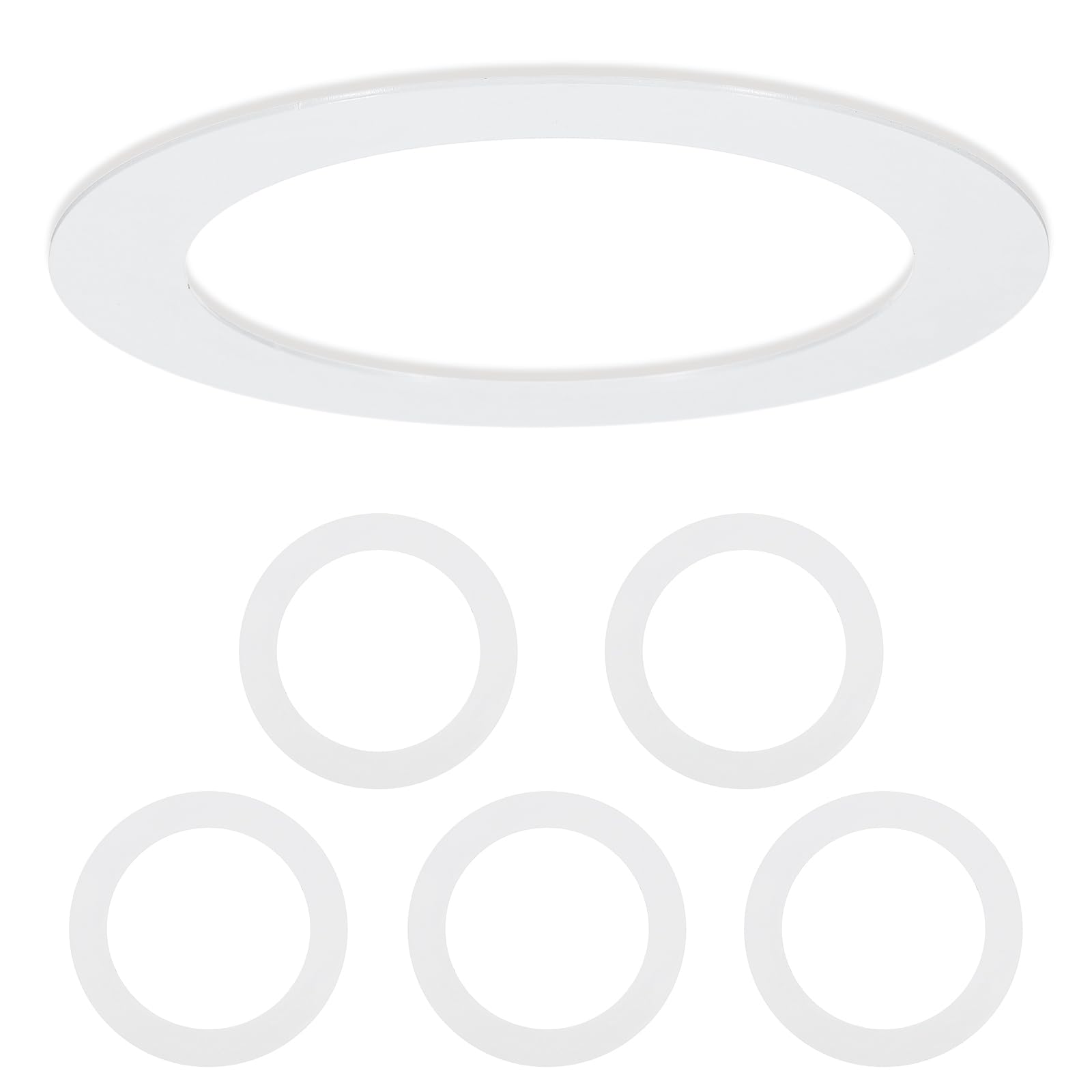 VIAPUICE Recessed Light Trim Ring 5.9" OD 4.1" ID Light Goof 6Pcs White
