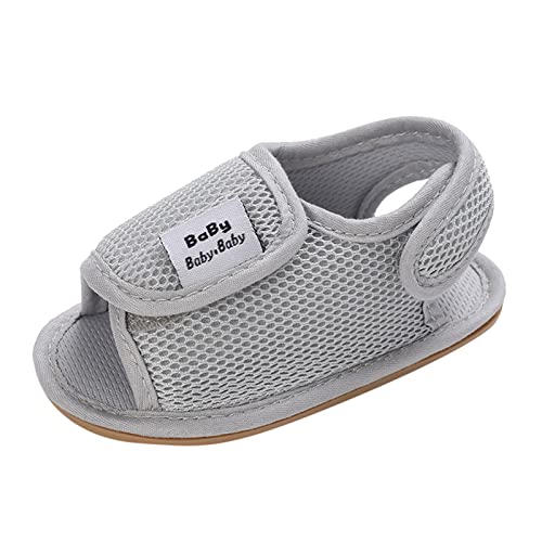 Baby Girls Boys Sandals Infant Toddler Shoes First Walkers Prewalkers Mesh Soft Sole Sneakers Casual (Grey, 4 Infant)