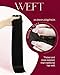 Moresoo Weft Hair Extensions Human Hair Black Sew in Hair Extensions Jet Black Double Weft Extensions Real Human Hair 100G 24Inch