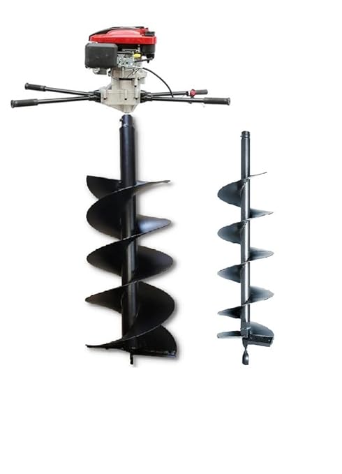MECSTROKE Brand 196cc/6.5 hp 4 Stroke Heavy Duty Petrol Operated Earth Auger/Post hole Digger/Hand Earth Auger with 8