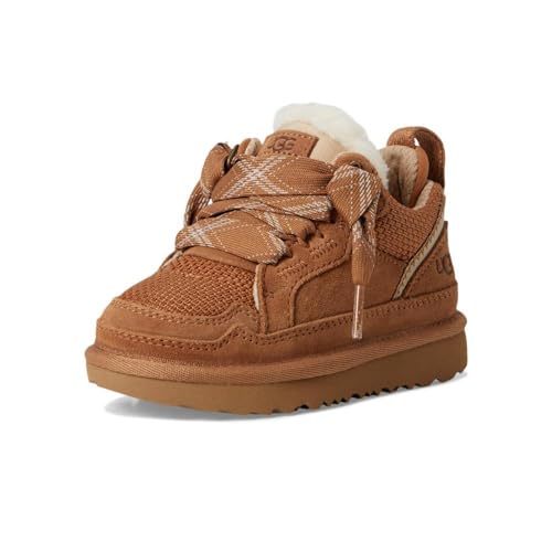 UGG Kids K Lowmel Sneaker, Chestnut, 4