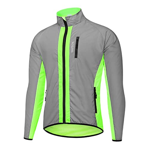 Chaqueta rompeviento reflectante para ciclismo hombre miniatura 2