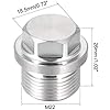 Amazon.com: uxcell M22 X 1.5 Male Outer Hex Head Plug - 304 Stainless ...