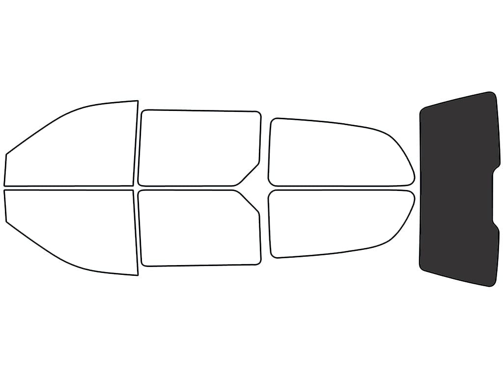 Rvinyl Window Tint Kit Compatible with Chrysler Voyager 2001-2003 - Rear Windshield Precut Kit - 20%