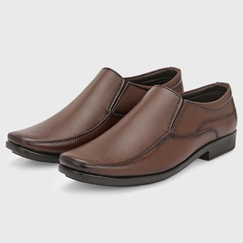 Image of Centrino Men's Formal Shoe | Cushioned Insole Comfortable Shoes | Trendy & Classic Design | Durable TPR Sole Footwear (8113)