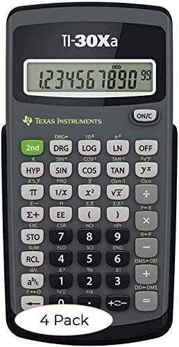 TI-30Xa Scientific Calculator, 10-Digit LCD, Sold as 2 Each (Pack 4)