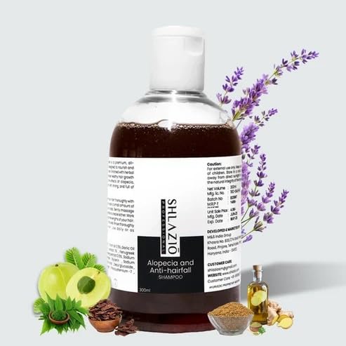Image of Shlazio Professional Anti Hair Fall Shampoo for Alopecia | Strengthens Hair & Nourishes Scalp | 300 ml