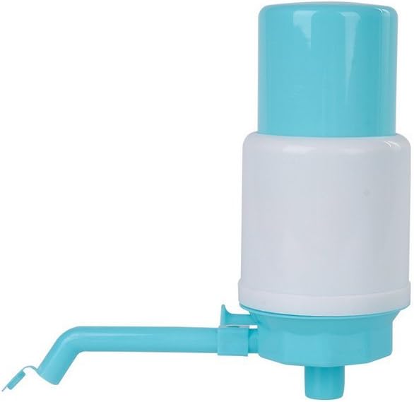 Universal Manual Drinking Water dispenser Pump Fits Any Bottle include fitting adapter cap (light blue)