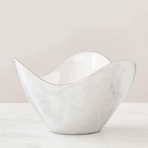 nambe Serve ware Collection Wave Bowl, Silver Serving Bowls, Large Salad Bowls for Kitchen, Entertaining, Side Dishes, Pasta, Dinner Parties, Kitchen Decor, Oven Safe, Easy Clean (9)