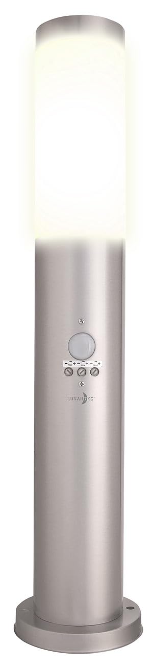 Borne lumineuse extérieure E27 Lunartec en acier inoxydable durable