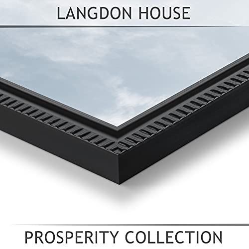 Langdon House 8X10 Black Picture Frame, Contemporary Frame, Wall Mount Or Table Top, Prosperity Collection #TOP1