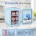 YASHE Mini Fridge, 4 Liter/ 6 Cans Small Refrigerator for Bedroom, 110V AC/ 12V DC Thermoelectric Cooler and Warmer for Drink Office Dorm Car, Blue