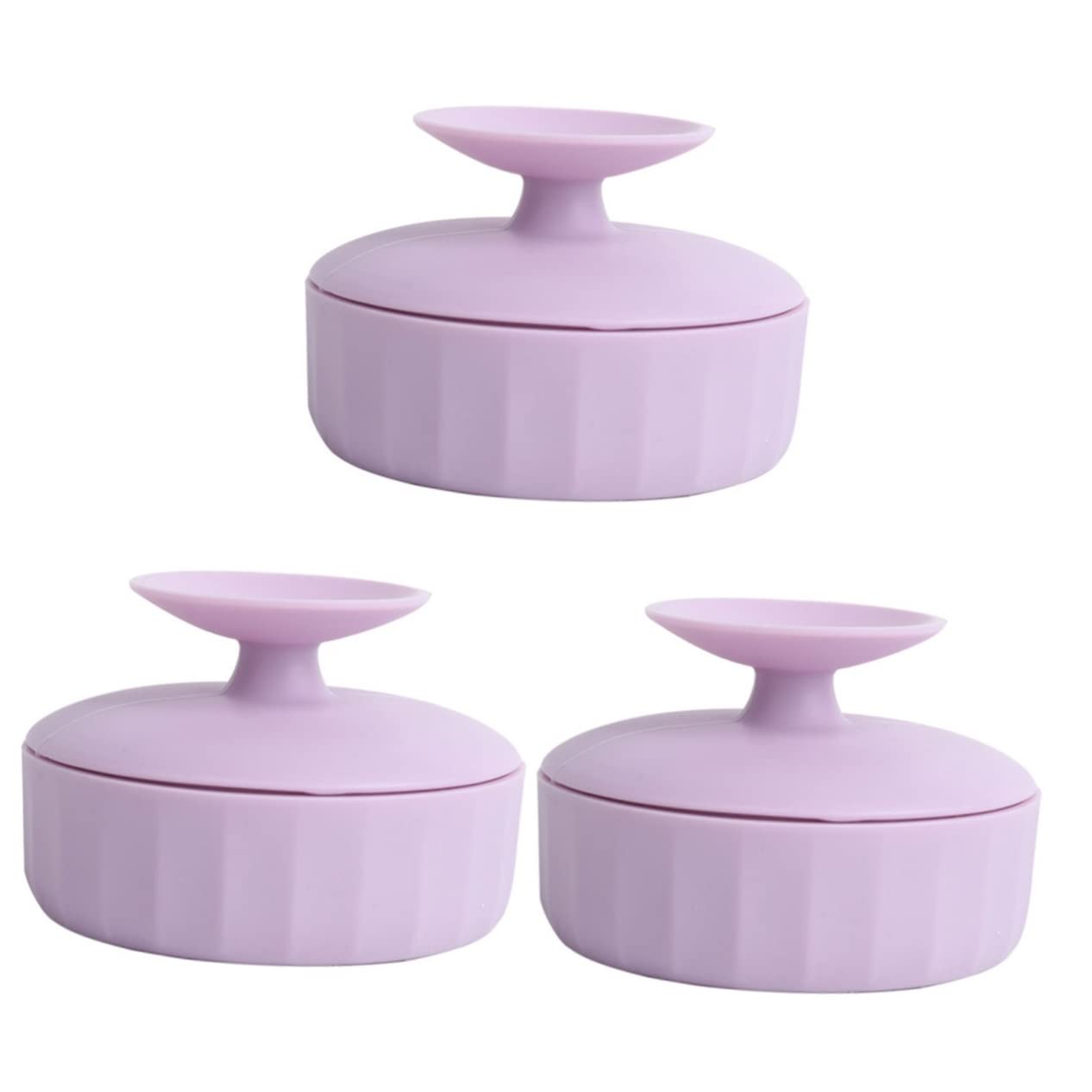 FRCOLOR 3pezzi Pulitore Per Pennelli Da Trucco Silicone Strumento Di Pulizia Cosmetico Dual-use Per Pennelli Da Makeup e Velocizzare La Pulizia Ottimo Per Ombretti e Sopracciglia
