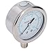 Hyuduo YN-60 Glycerin Filled Pressure Gauge, Stainless Steel, 1/4 NPT Thread, 0-10 MPa, Industrial Grade, for Air Water Hydraulic Oil Pressure Measurement