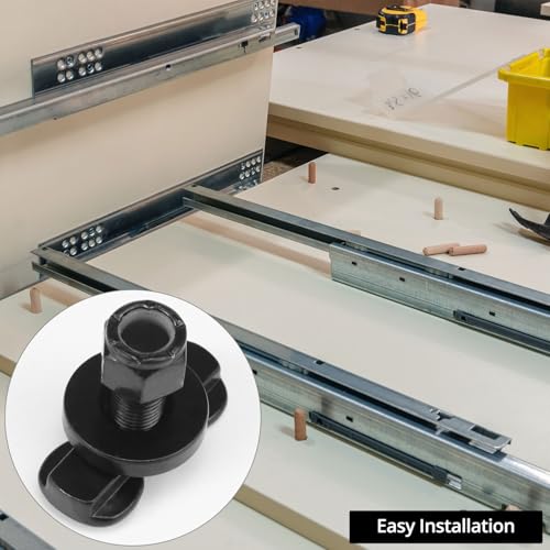 QWORK L-Track tuerca roscada doble lengüeta 6000 libras de acero 5
