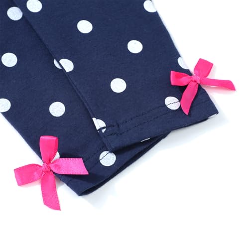 Image of HILEELANG Toddler Girl Easter Outfit Spring Summer Cotton Leggings Pants Tees Shirts Clothing Sets