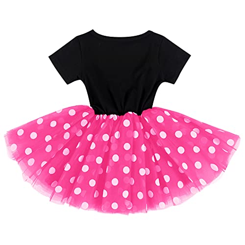 IMEKIS Baby Girls Mouse 1st 2nd Birthday Dress Polka Dots Tulle Tutu Cake Smash Summer Party Photo Props2