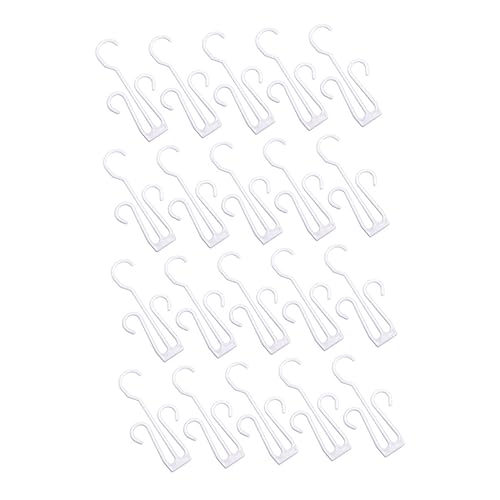 Levemolo 20pcs Plastic Shoe Hangers Double Hook Design Shoe Rack for Door Wall Compact Storage Rack for Drying