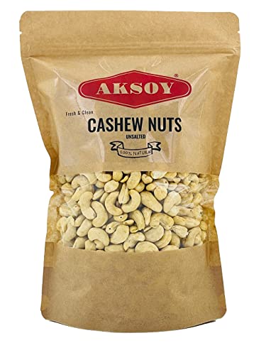 Aksoy Premium Quality Cashews 750g | Natural Raw and Fresh | Versatile for Desserts Snacks Salads and Cooking Recipes | Guaranteed Deliciousness (Packaging May Vary)