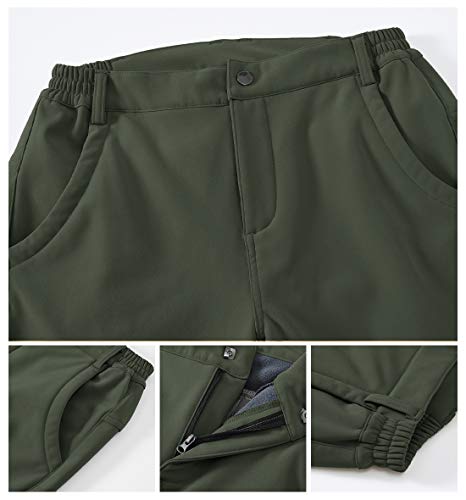Gopune Women'S Snow Ski Waterproof Softshell Snowboard Pants Outdoor Hiking Fleece Lined thumb #3