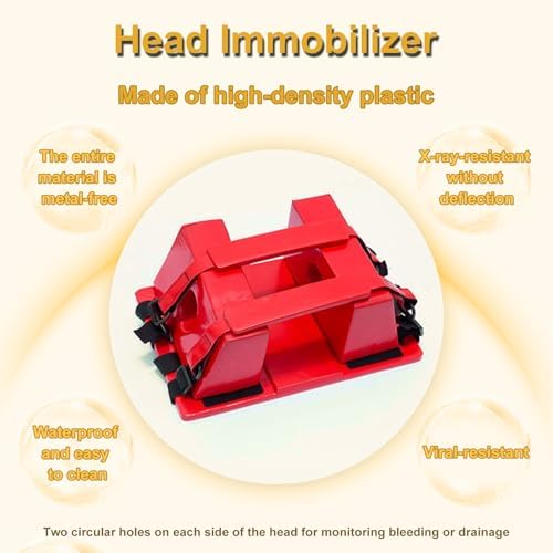 Foldable Plastic Scoop Stretcher - Adjustable Length Medical Transport Stretcher for Emergency, Hospital, Clinic, Home & Sports Venues - Portable Ambulance Rescue Flat Stretcher with Head Support