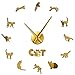 Produktbild DMUEZW Lustige Kätzchen Katze Wandkunst Dekorative Große Wanduhr DIY Riesenuhr Hängende Wand Uhr Liebhaber Geschenk