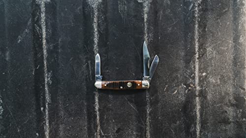 Old Timer Generational Usa Series 34Otg Middleman Traditional Folding Pocket Knife With Stainless Steel Clip Point Blade, Sheepsfoot Blade, Pen Blade, Bone Handle, And Made In Usa For Edc, And Outdoor #TOP5