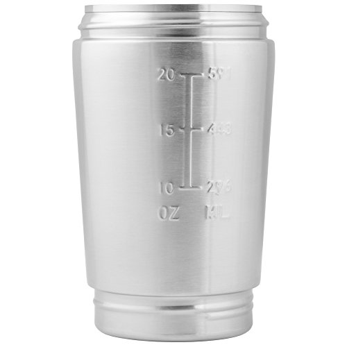 Homelife Solutions 24Oz Stainless Steel Protein Shaker With A Built-In 6.5 Oz Powder Container And A Built-In Agitator #TOP4