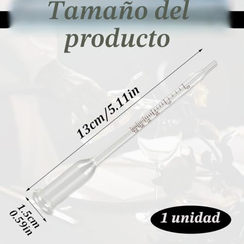 Miniatura 2 de 1 Vinómetro Para Vino,Medidor De Alcohol De Vidrio 0-25 , Hidrometro,Termometro Vino,Para Hobbybrauer Y Amantes Del Vino,Construcción Robusta