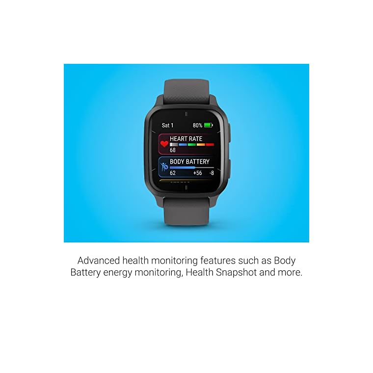 Garmin Venu® Sq 2 GPS Smartwatch, All-Day Health Monitoring, Long-Lasting Battery Life, AMOLED Display, Slate and Shadow Gray - Image 5