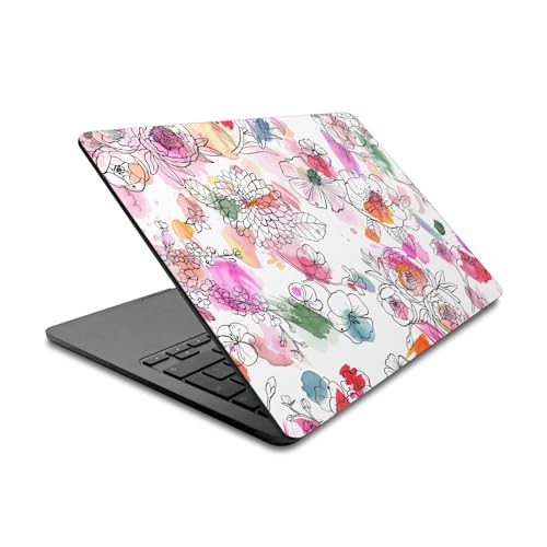 Vinyle autocollant MacBook Air 13.6 anti-trace de doigt motif fleurs