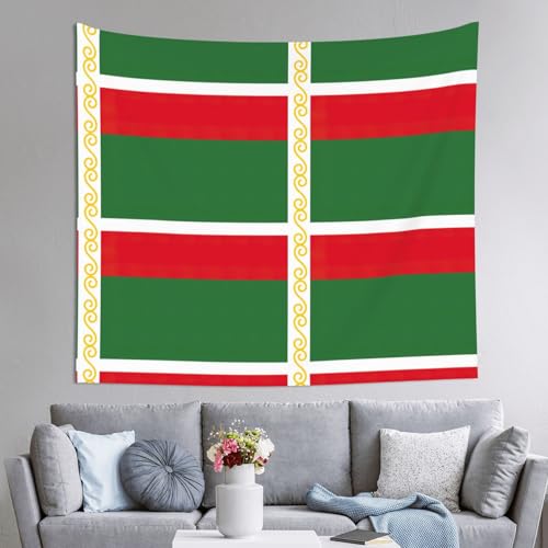 Drapeau de la République tchétchène tapisserie murale chambre 152x130