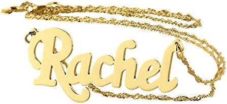 Soul Jewelry Personalized Name Necklace 14k Gold Dainty Pendant Charm