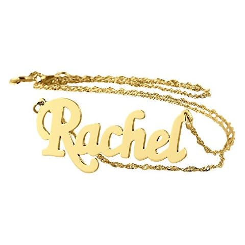 Soul Jewelry Personalized Name Necklace 14k Gold Dainty Pendant Charm. (20) Cover