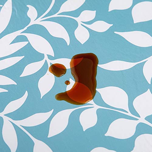 Effortlife Round Vinyl Elastic Edged Flannel Backed Tablecloth Fitted Table Cover Pvc Print Table Pad Home Decor (Pattern E, Round Tight Fits Table Up 40"-44" Diameter) #TOP5