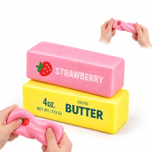 Butter Squishy Butterstick Langsam Squishy Butter,14 cm Langsam Rückfederndes Anti-Stress-Spielzeug aus PU… – Ansicht 1
