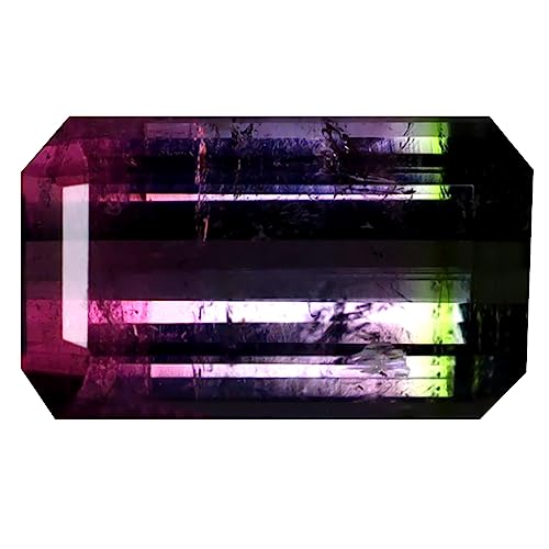 Tourmaline pastèque non chauffée 2.26 ct pierre octogone brute