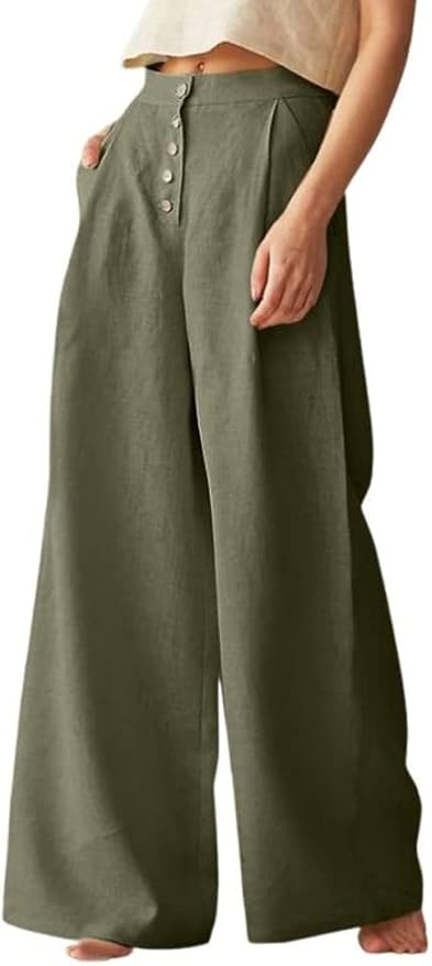 High-Waisted Wide-Leg Palazzo Pants